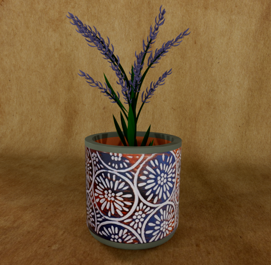 Lavender Candle that blooms a Lavender plant MEDIUM