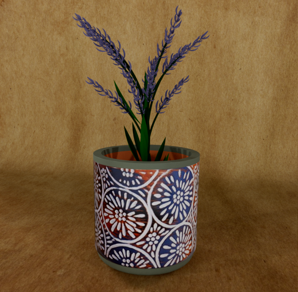 Lavender Candle that blooms a Lavender plant MEDIUM